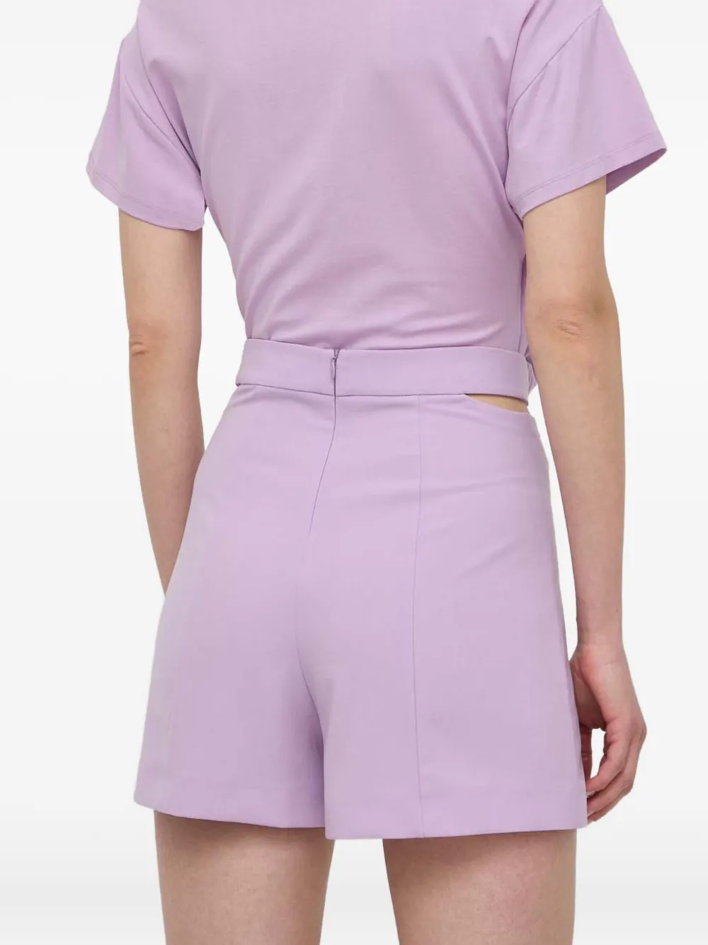 Patrizia Pepe Cut-out Detail Shorts In Purple