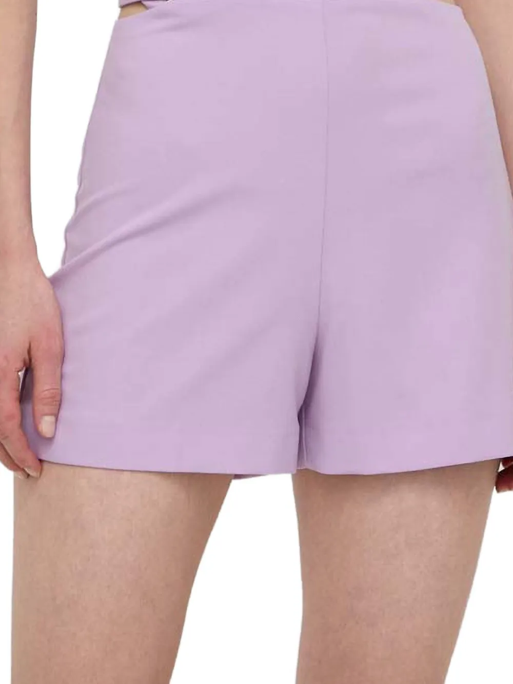 Patrizia Pepe cut-out detail shorts - パープル Patrizia Pepe cut-out detail shorts - パープル