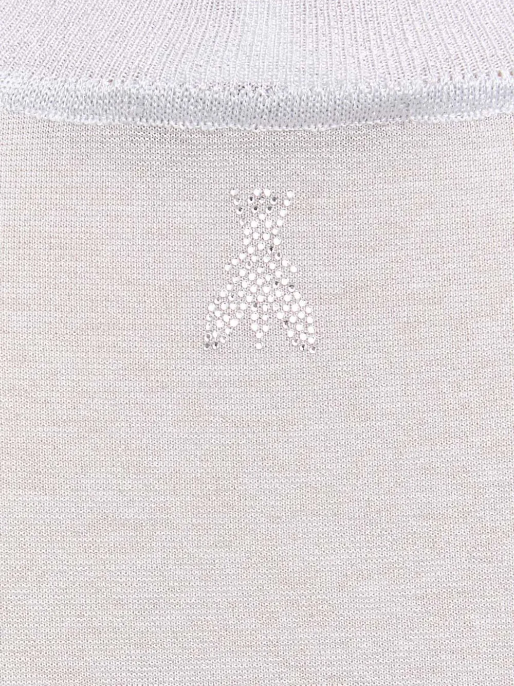 Patrizia Pepe Verfraaide top met hoge hals Grijs