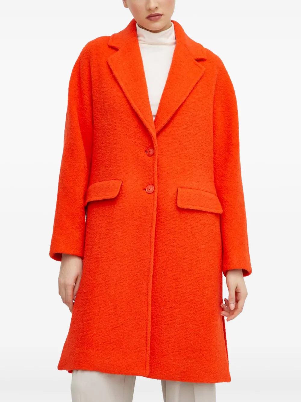 Patrizia Pepe buttoned flap pocket coat - Arancione