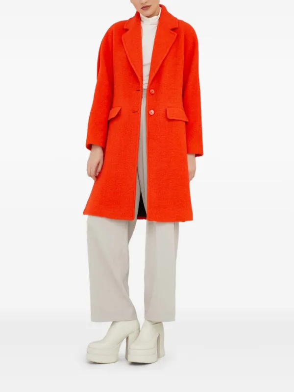 Patrizia Pepe Cappotto Con Tasca Con Bottone Arancione FARFETCH IT