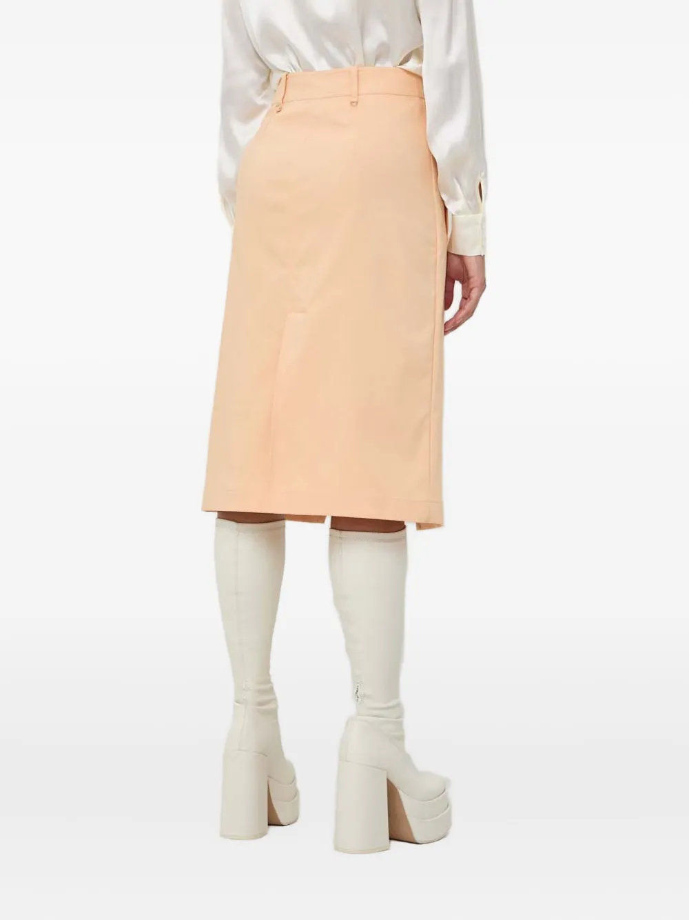 Patrizia Pepe Wikkelrok met ceintuur Beige