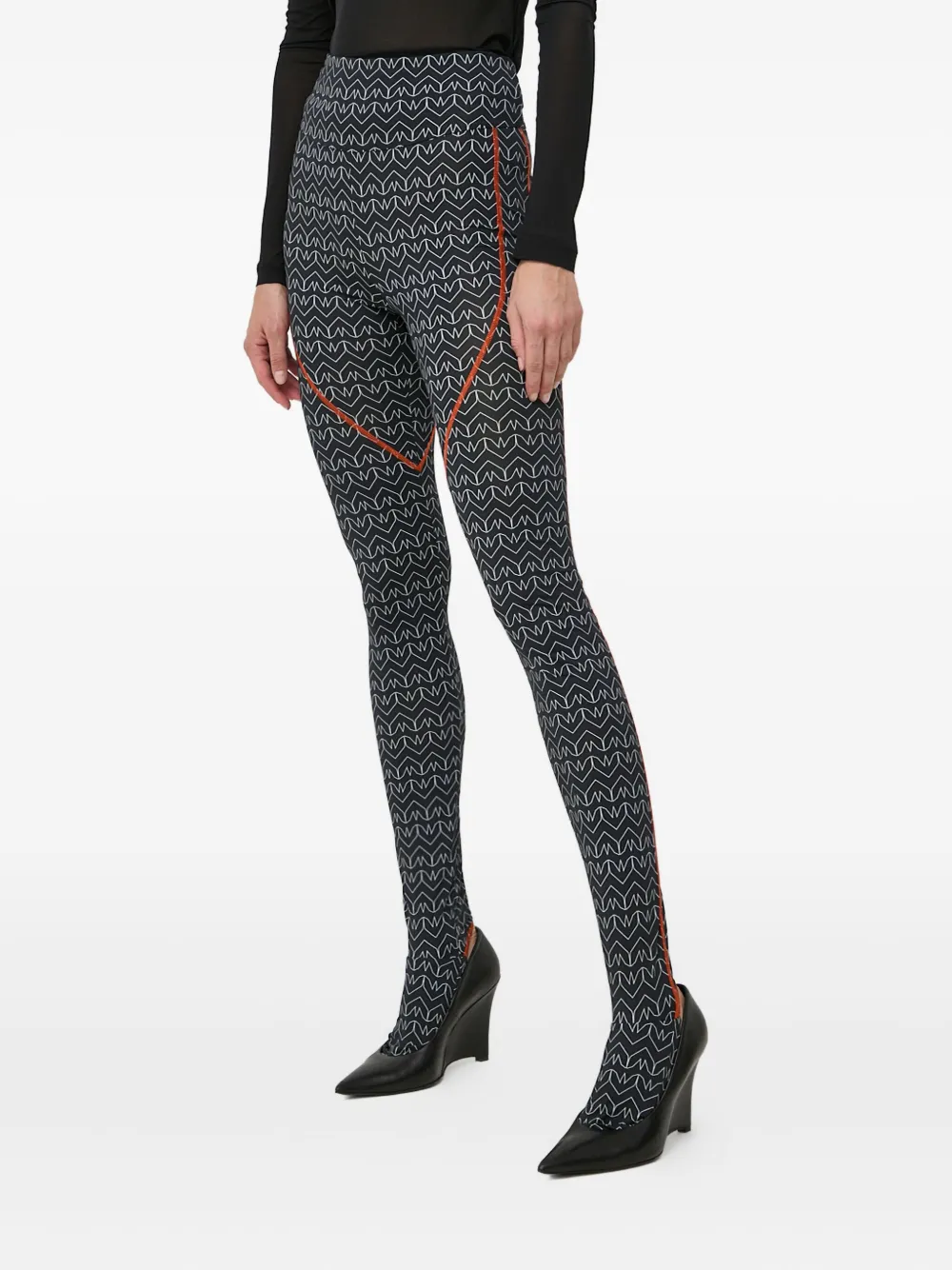 Patrizia Pepe printed leggings - Nero