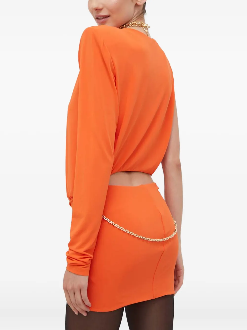 Patrizia Pepe Asymmetrische mini-jurk Oranje