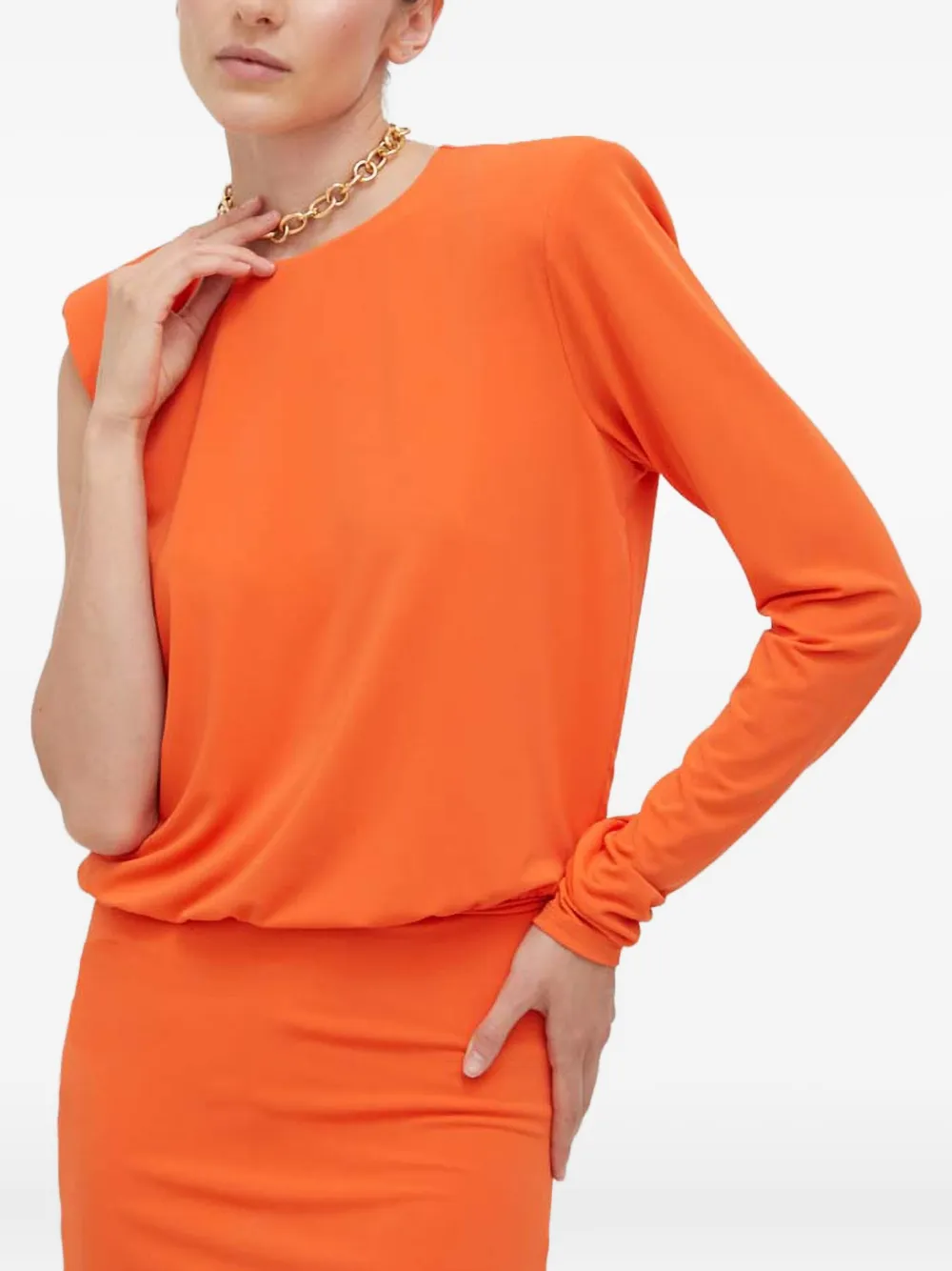 Patrizia Pepe Asymmetrische mini-jurk Oranje