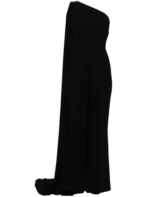 Isabel Sanchis cape-insert one-shoulder jumpsuit