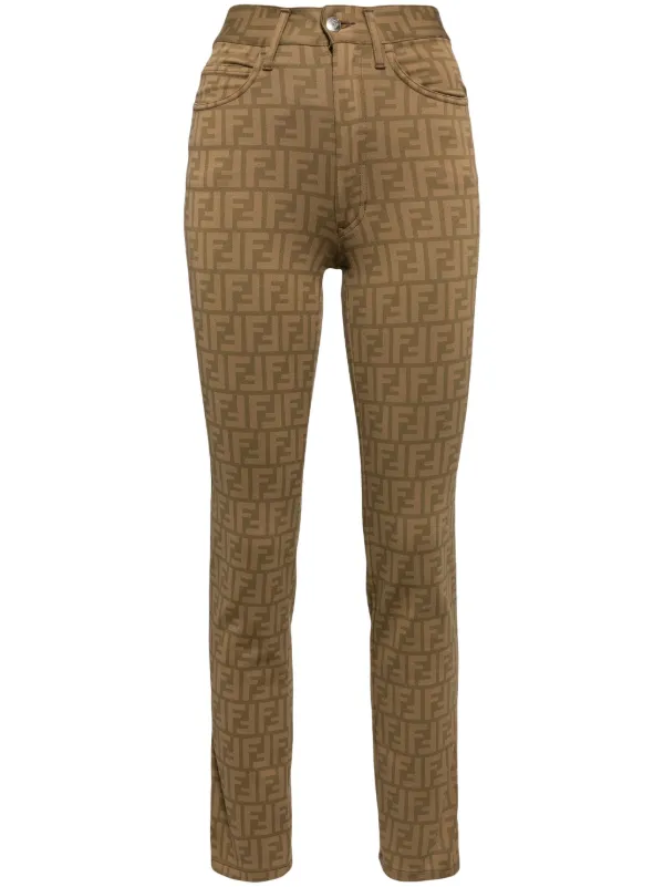 Fendi zucca print jeans on sale