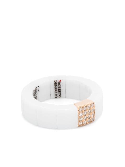 Roberto Demeglio bague en or rose 18ct pavé de diamants