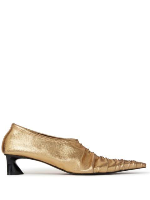 Stella McCartney Elsa 40mm metallic-finish pumps 