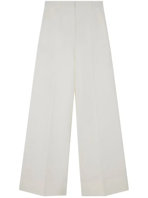 パンツ STELLA MCCARTNEY WOOL FLARED TROUSERS STELLA MCCARTNEY + NET SUSTAIN stretch-wool twill wide-leg