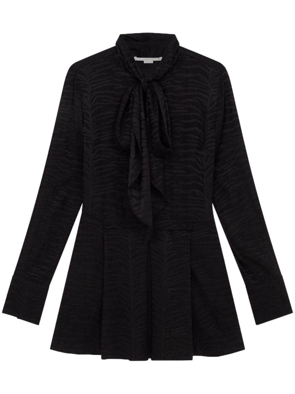 Stella McCartney Zijden mini-jurk Zwart