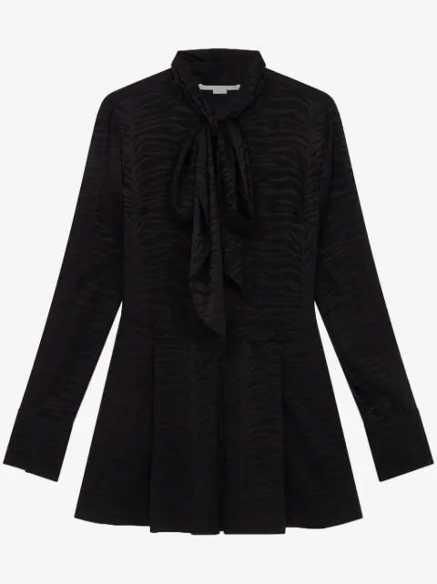 Stella McCartney vestido corto de seda con estampado de tigre