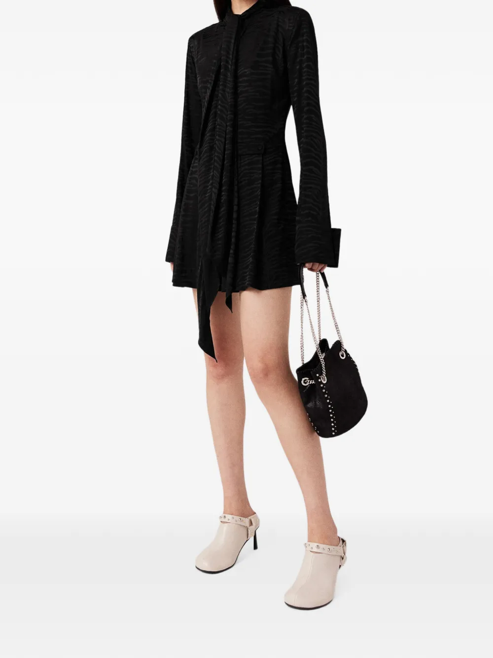 Stella McCartney Zijden mini-jurk Zwart
