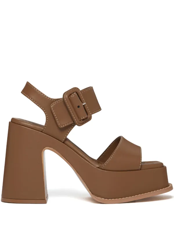 Stella McCartney Skyla 100mm Platform Sandals Brown FARFETCH PH