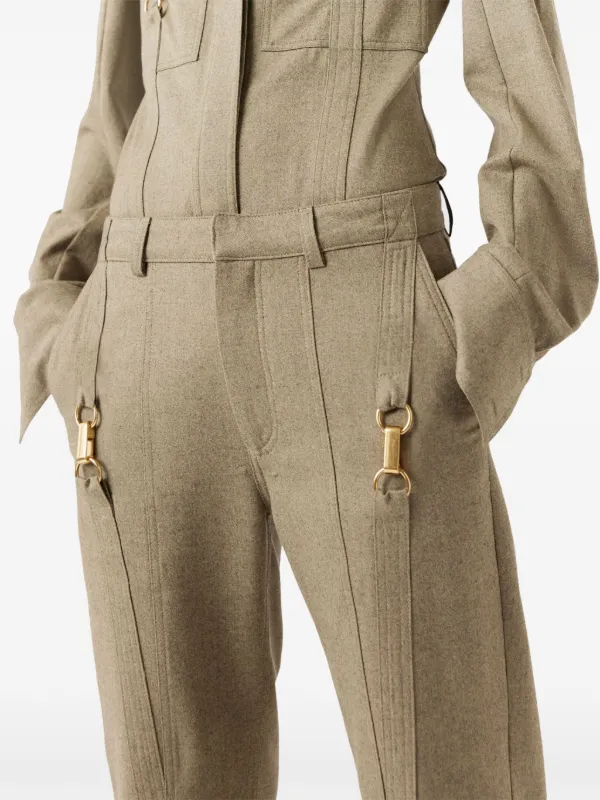 Stella McCartney hardware-detail Flannel Wool Trousers