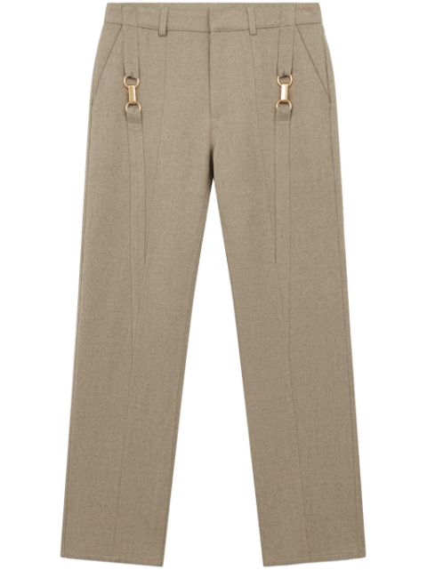 Stella McCartney hardware-detail flannel wool trousers Women