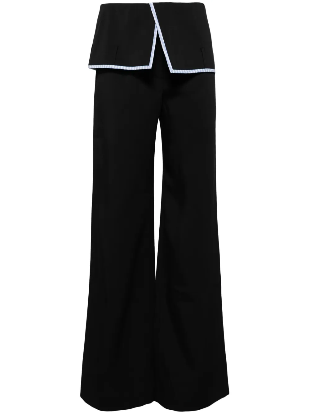 Besfxxk Check-pattern Straight-leg Trousers In Black