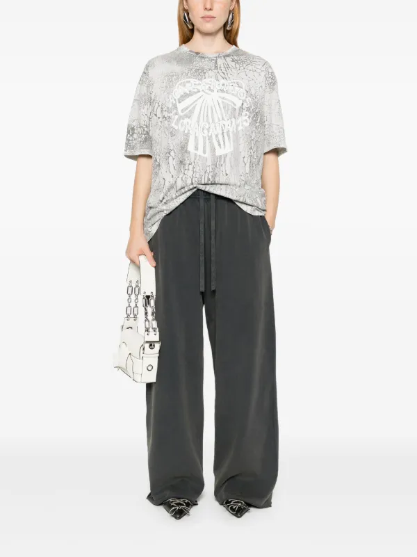 【Acne Studios】 アシンメトリー Tシャツ グレー Acne Studios Plaster-print T-shirt | Grey | FARFETCH