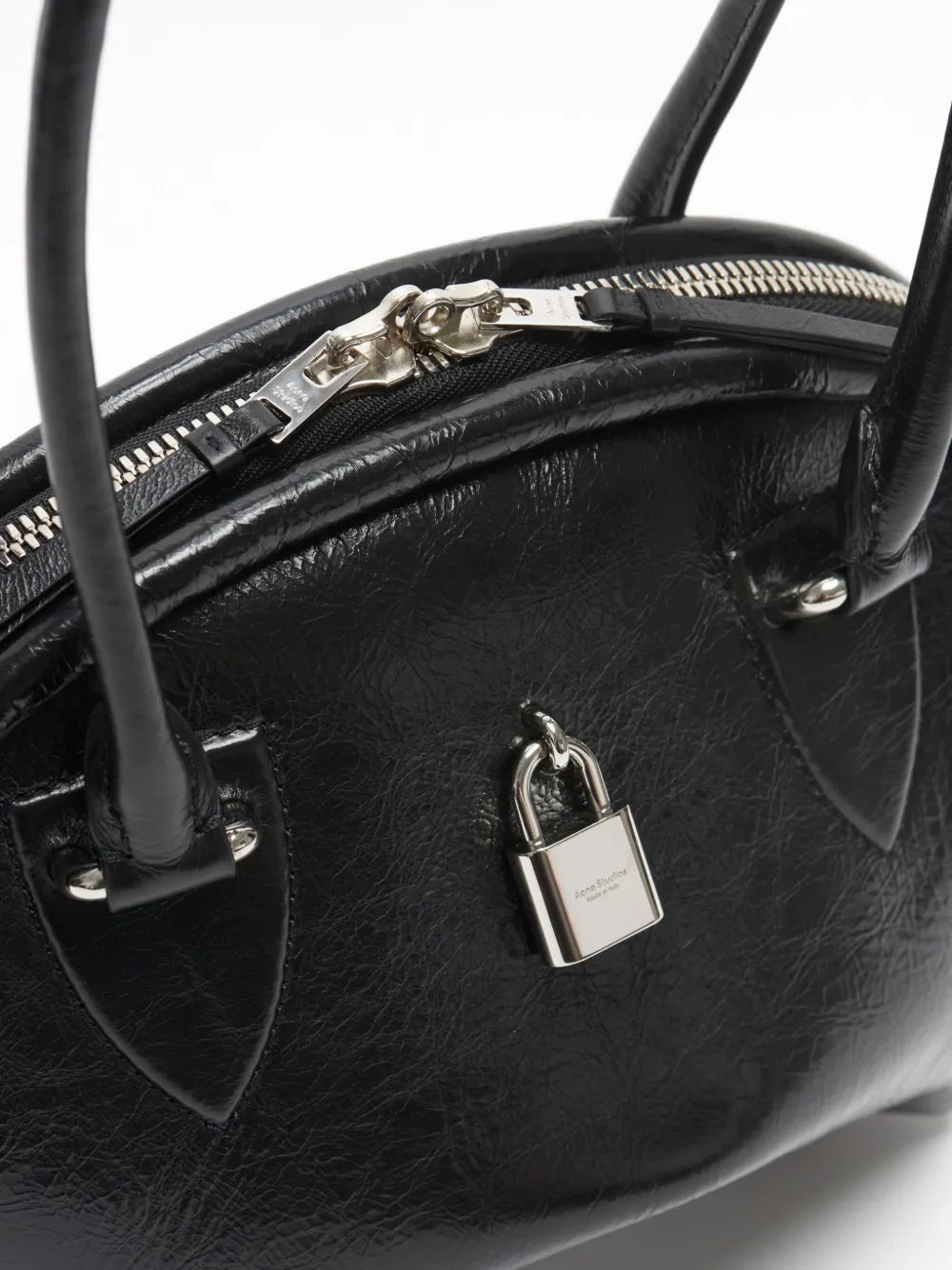 Acne Studios Leren schoudertas Zwart