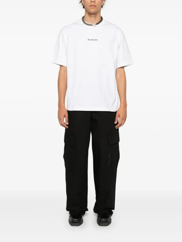 【関税込み】Acne Studios ホワイト ロゴ Tシャツ Acne Studios ロゴ Tシャツ | ホワイト | FARFETCH JP