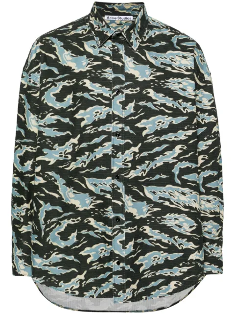 Acne Studios abstract-pattern organic-cotton shirt