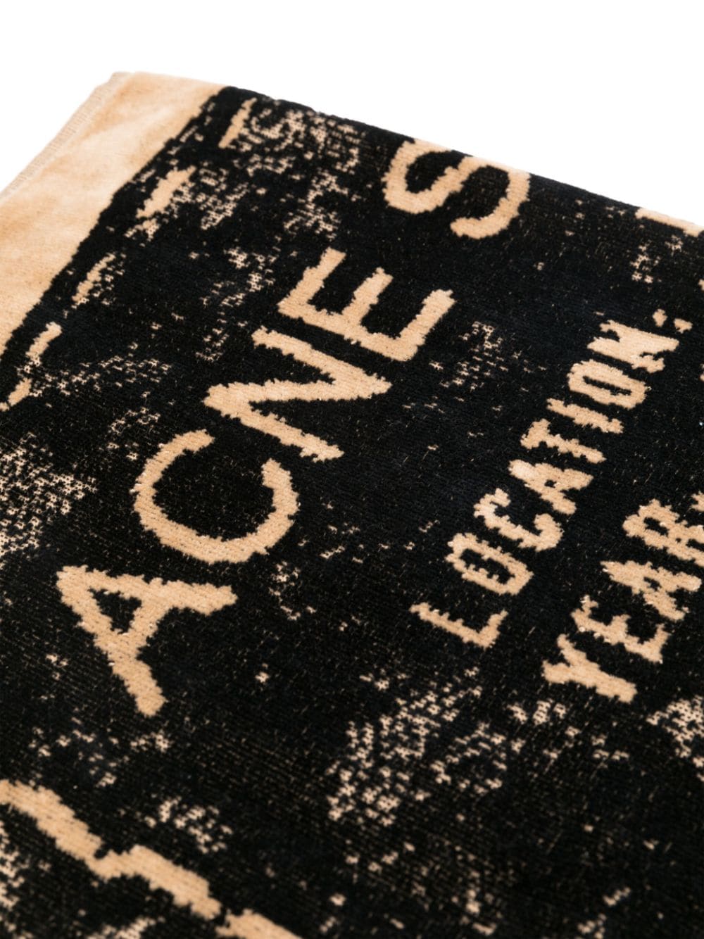 Acne Studios logo-jacquard beach towel - Beige