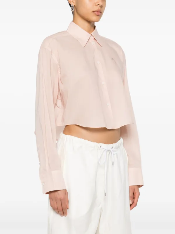 Acne Studios クロップド シャツ | ピンク | FARFETCH JP