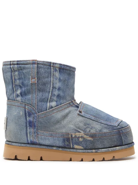Acne Studios denim-print boots