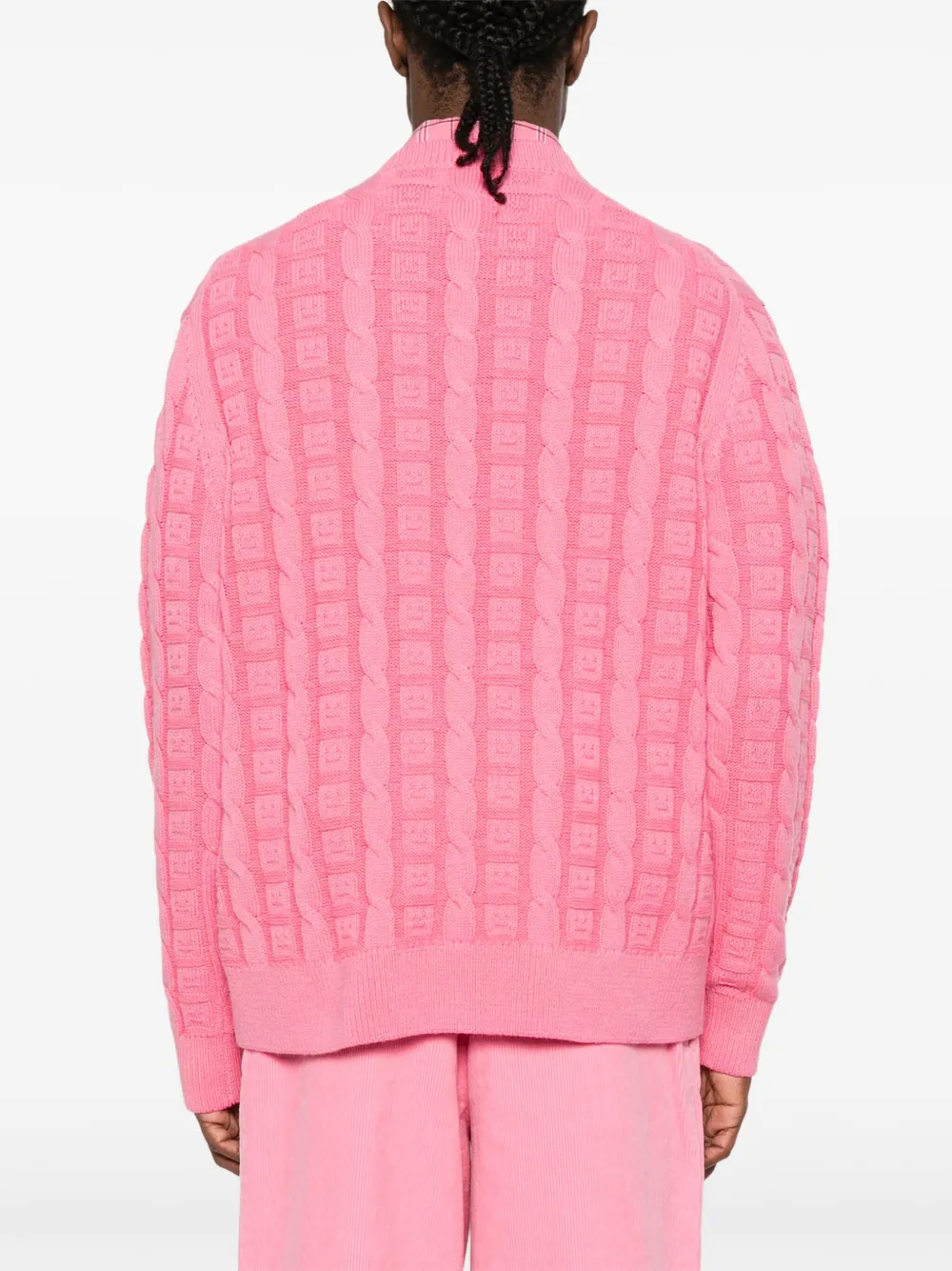Acne Studios Kabelgebreide trui Roze