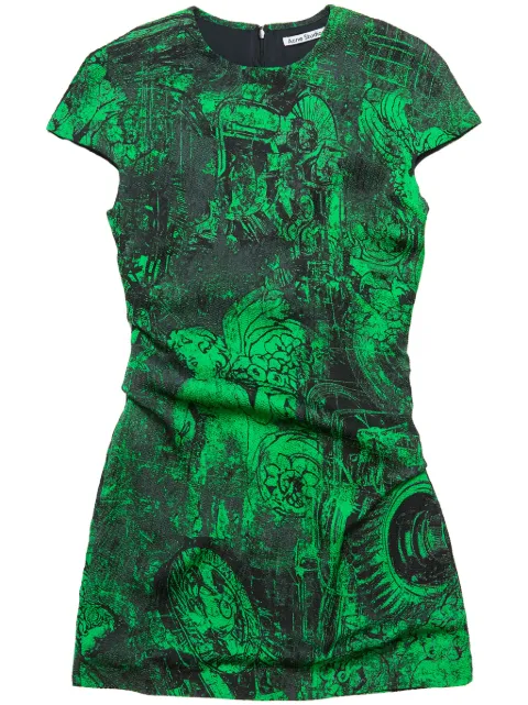 Acne Studios abstract-pattern print mini dress