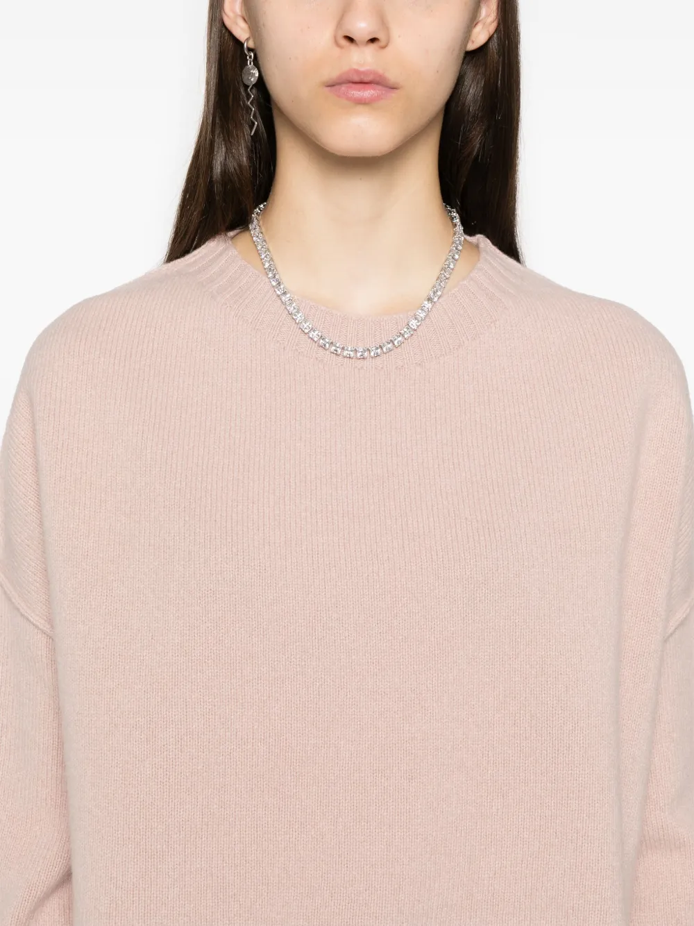 Acne Studios Trui met geborduurd logo Roze
