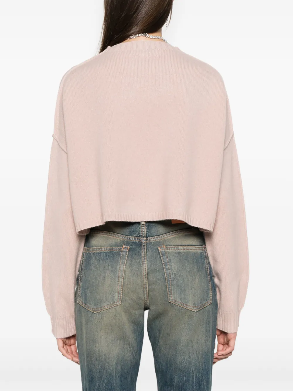 Acne Studios Trui met geborduurd logo Roze