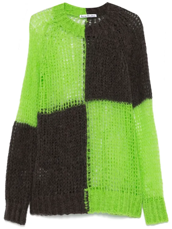 Acne Studios Check-pattern Sweater in Green