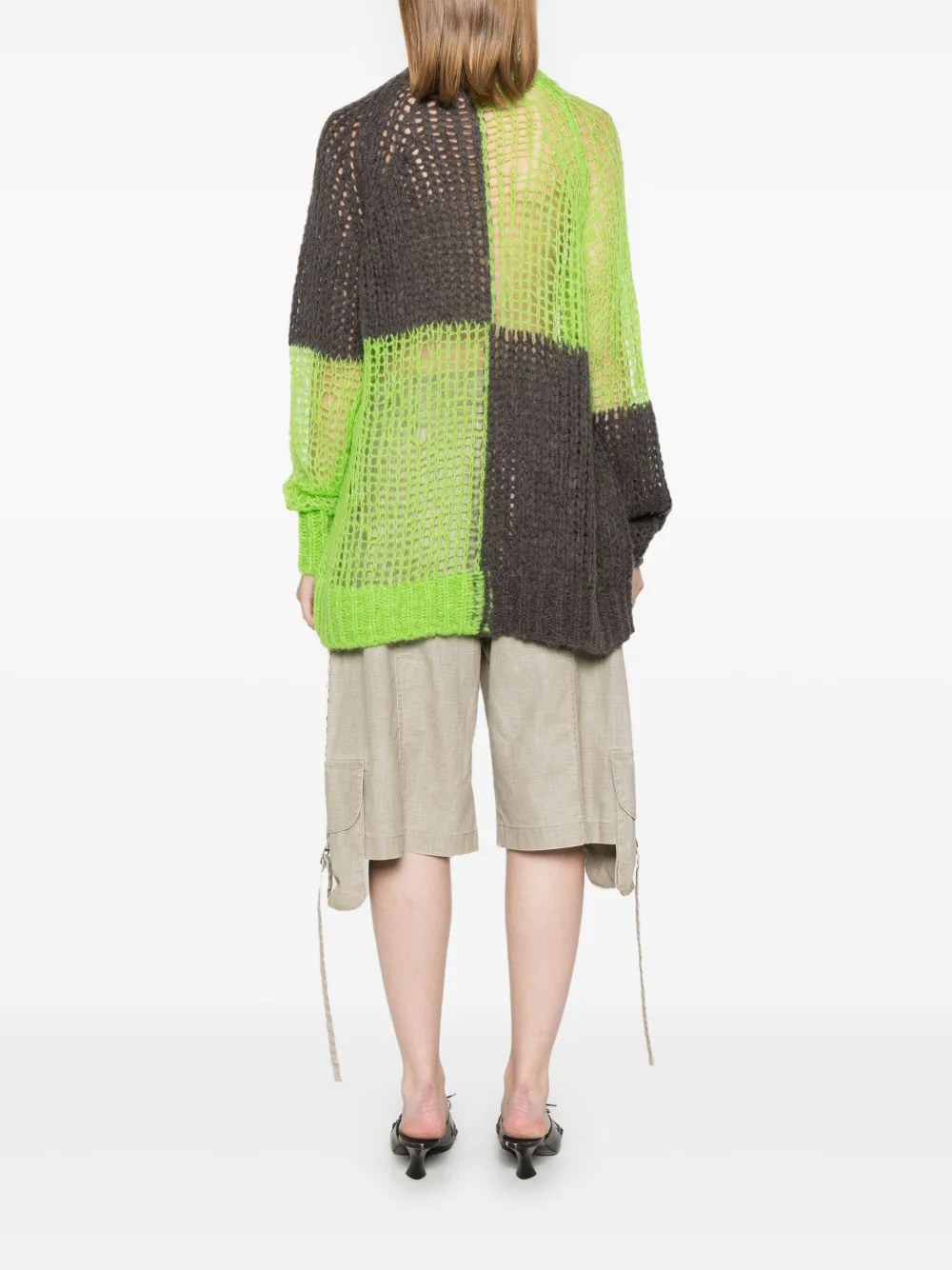 Acne Studios Check-pattern Sweater in Green, view 4