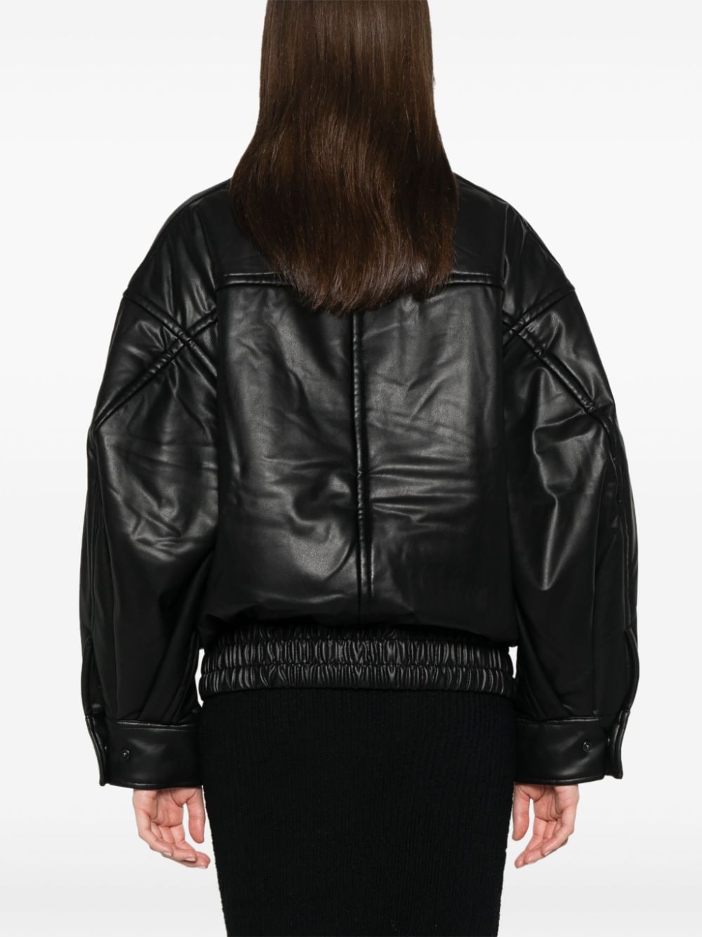 Shop Acne Studios Logo-patch Bomber Jacket In 黑色