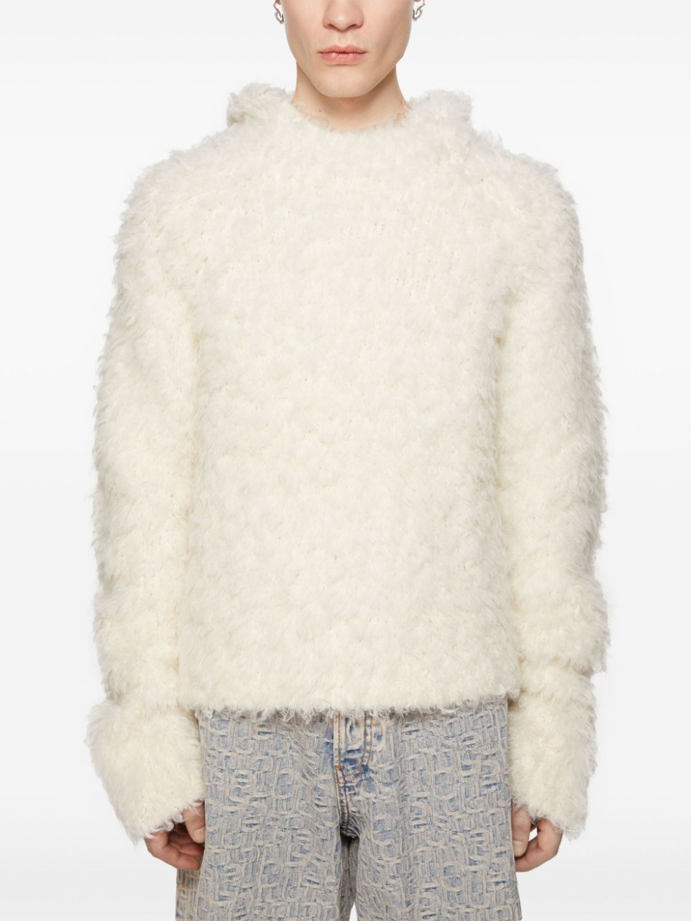 Acne Studios faux-fur jumper - Wit