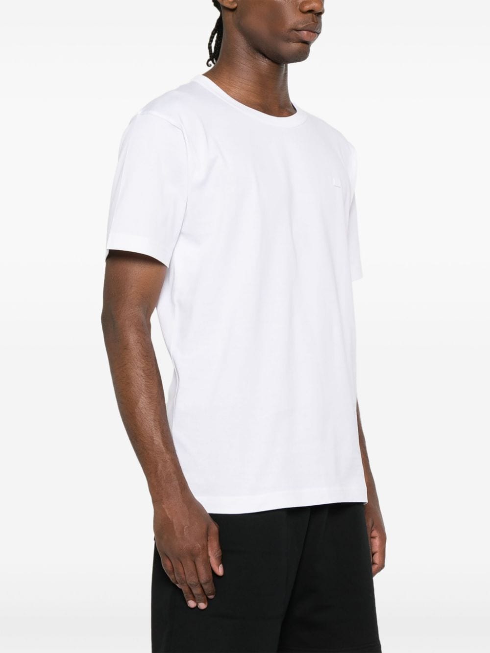 Shop Acne Studios Logo-patch Organic Cotton T-shirt In White