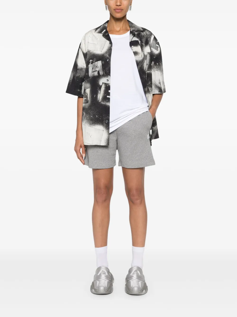 Acne Studios T-shirt met logopatch Wit