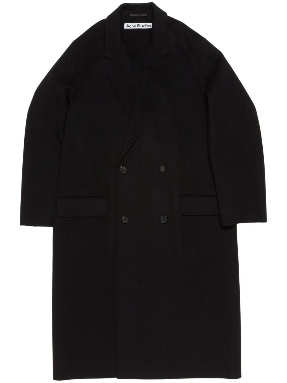 Shop Acne Studios Double-breasted Coat In Schwarz