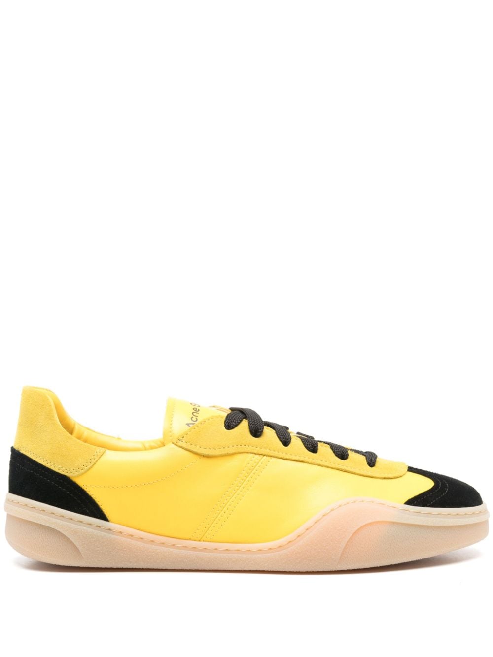 Acne Studios Leather Low-top Sneakers In Yellow
