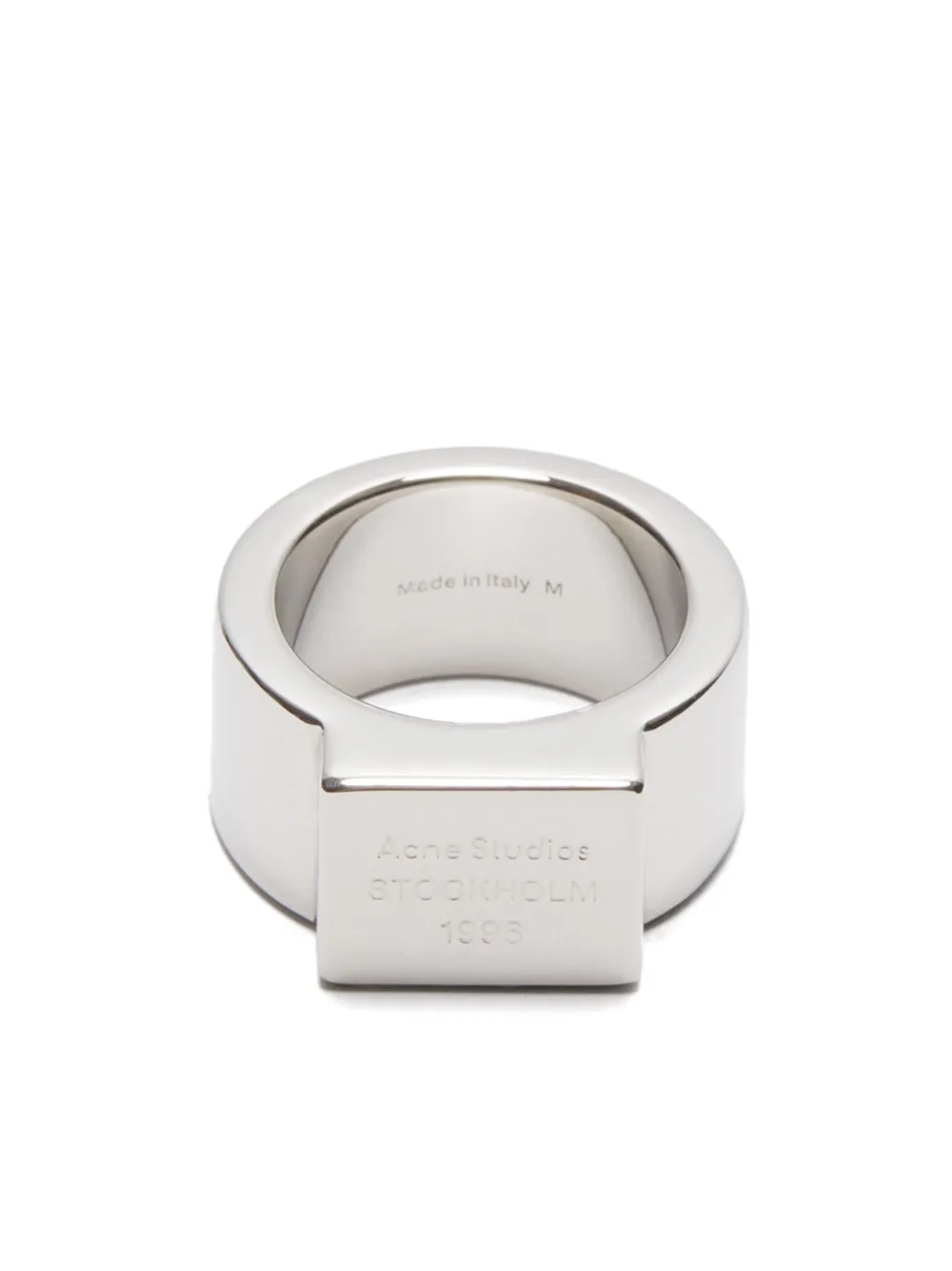 Image 1 of Acne Studios logo-engraved signet ring