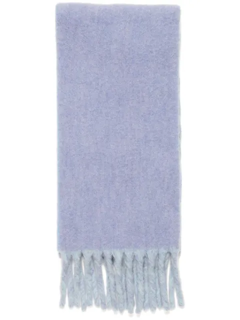 Acne Studios fringed logo scarf