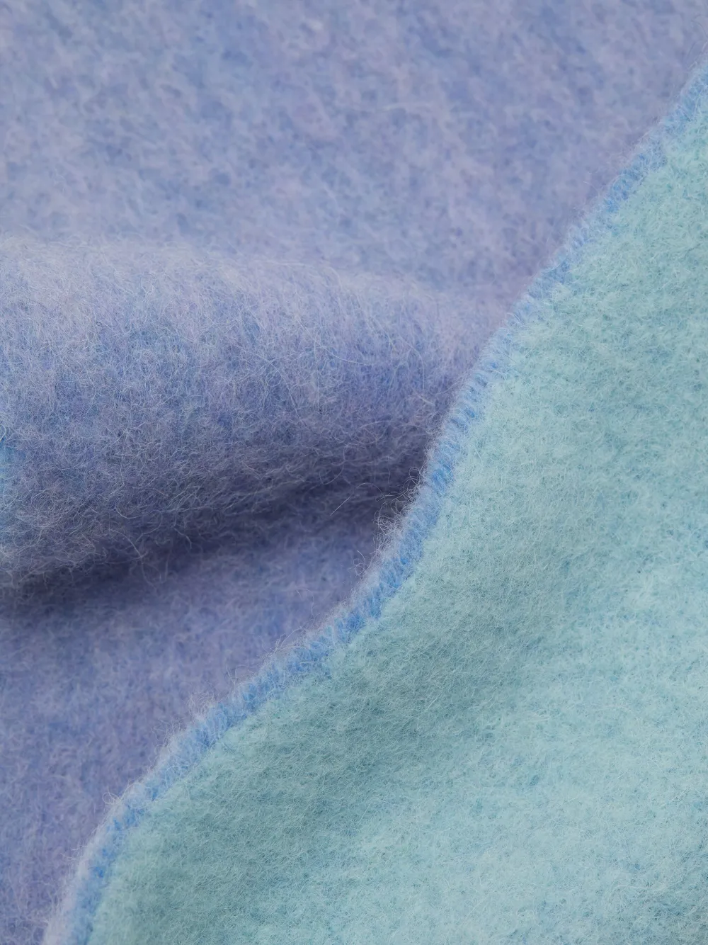 Acne Studios Sjaal met franje en logo Blauw