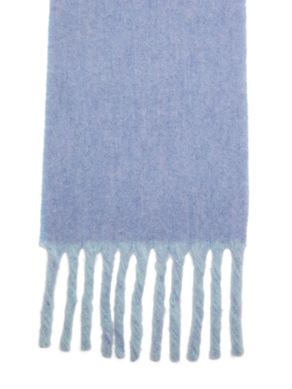 Acne Studios Sjaal met franje en logo Blauw