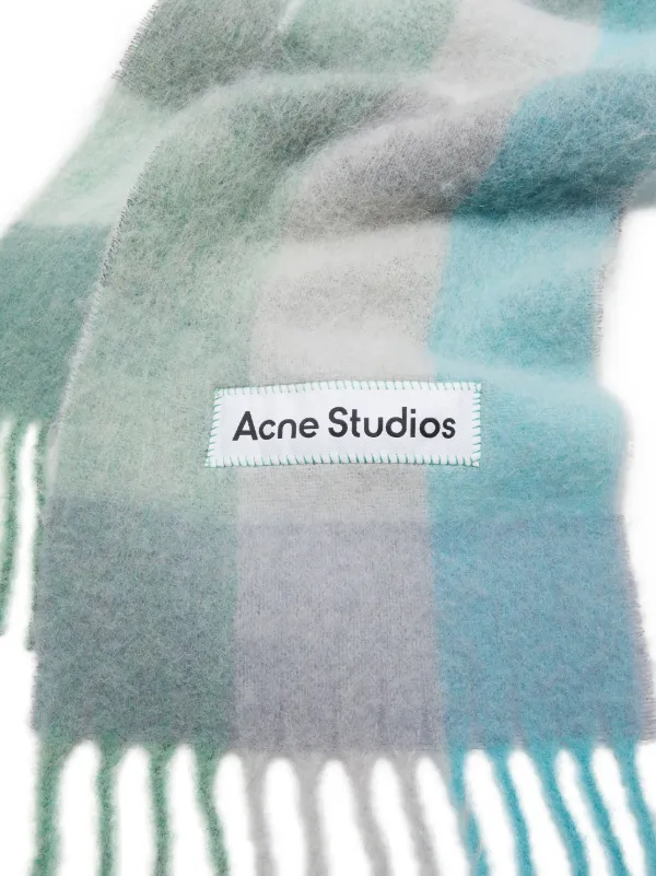 Acne Studios チェック スカーフ | グレー | FARFETCH JP
