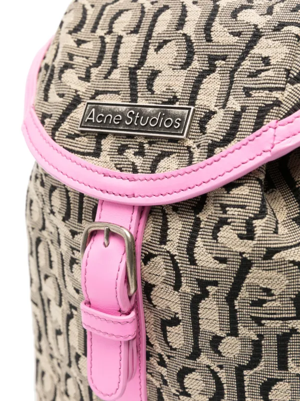 Acne Studios Mini Monogram Backpack Neutrals FARFETCH IE