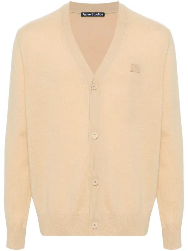Acne Studios フェイスロゴアップリケ カーディガン | ニュートラル  