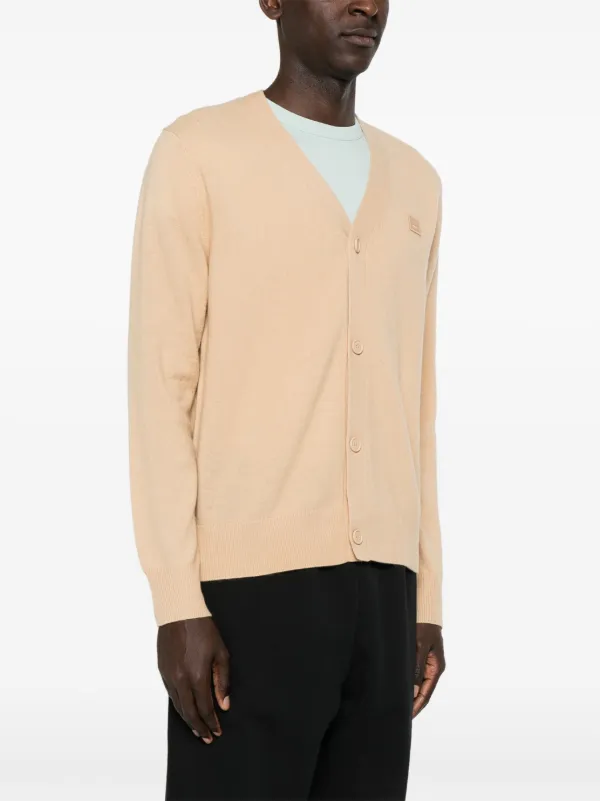 Acne Studios フェイスロゴアップリケ カーディガン | ニュートラル  