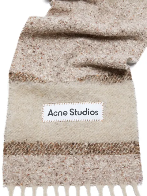 Acne Studios fringed logo scarf CA0344 - 1