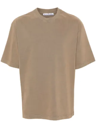 アクネストゥディオズ ACNE STUDIOS ロングスリーブスプレーロゴTシャツ ブラウン×レッド サイズ：S Acne Studios ロゴ Tシャツ | ブラウン | FARFETCH JP
